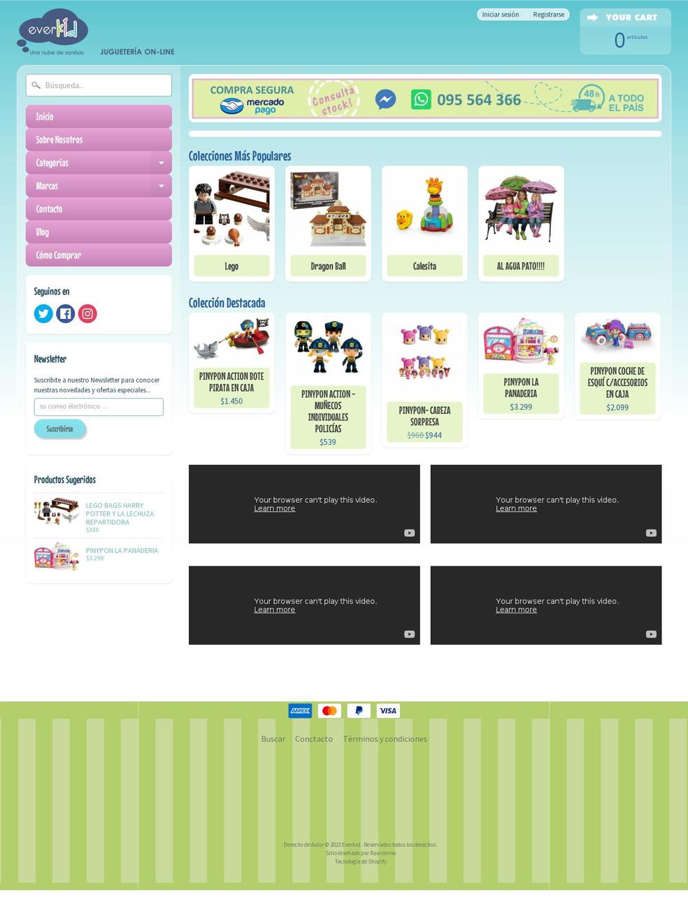 everkid.com.uy shopify website screenshot