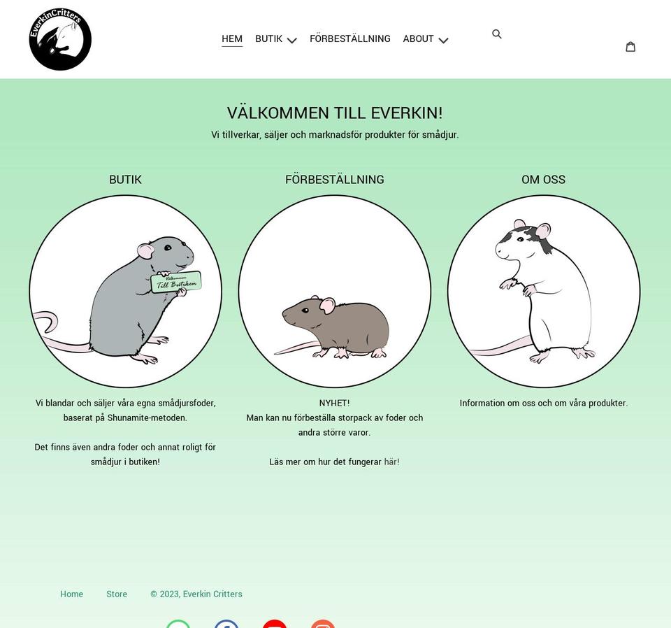 everkincritters.com shopify website screenshot