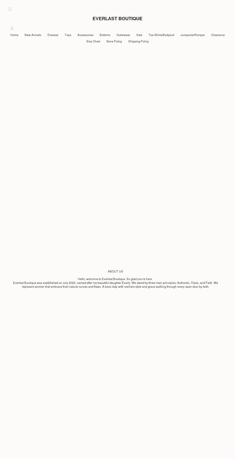 everlastboutique.com shopify website screenshot
