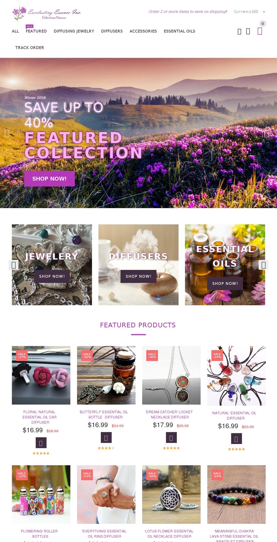 yourstore-v1-4-3 Shopify theme site example everlasting-essence.com