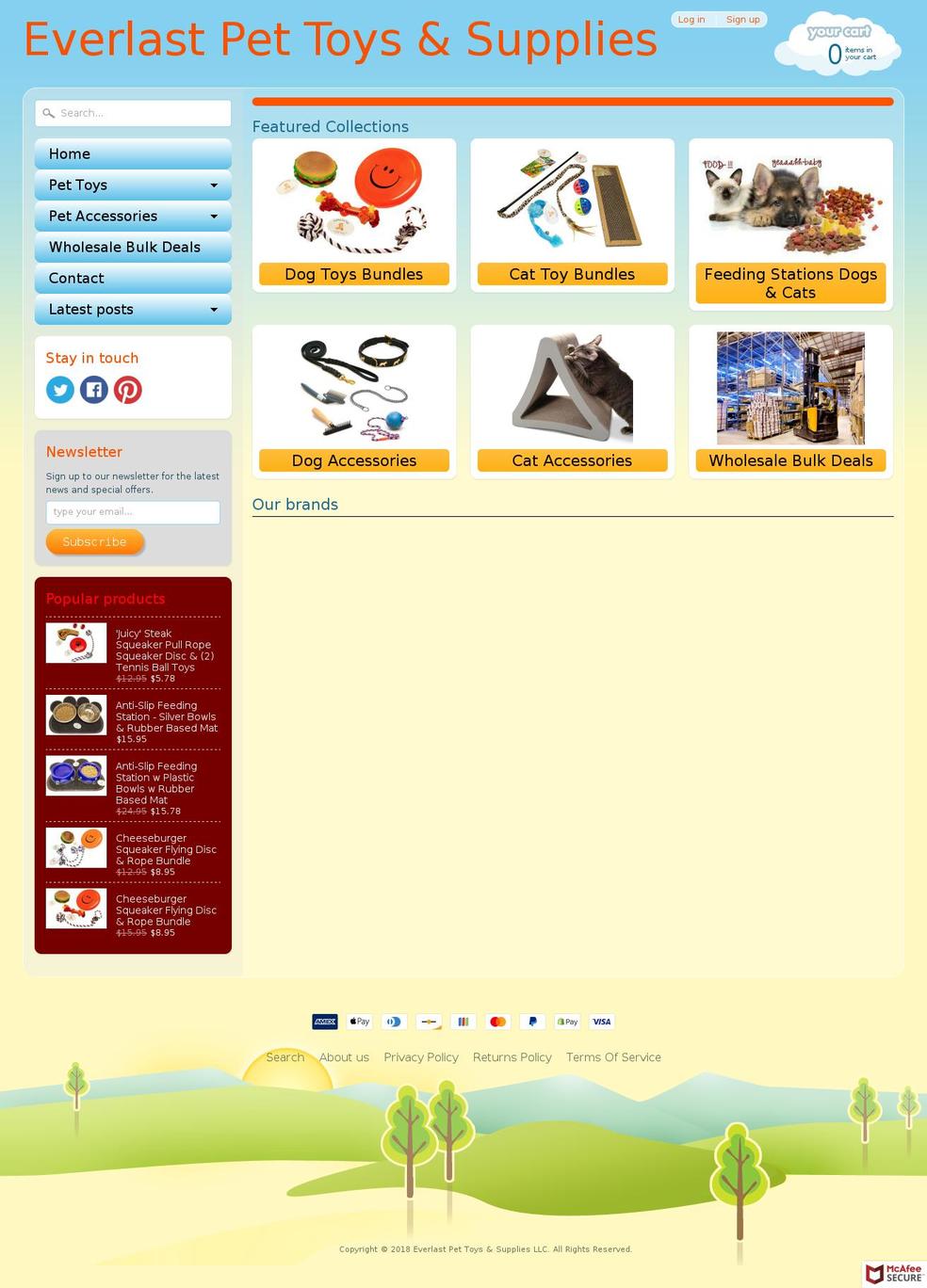 everlastpettoyssupplies.com shopify website screenshot