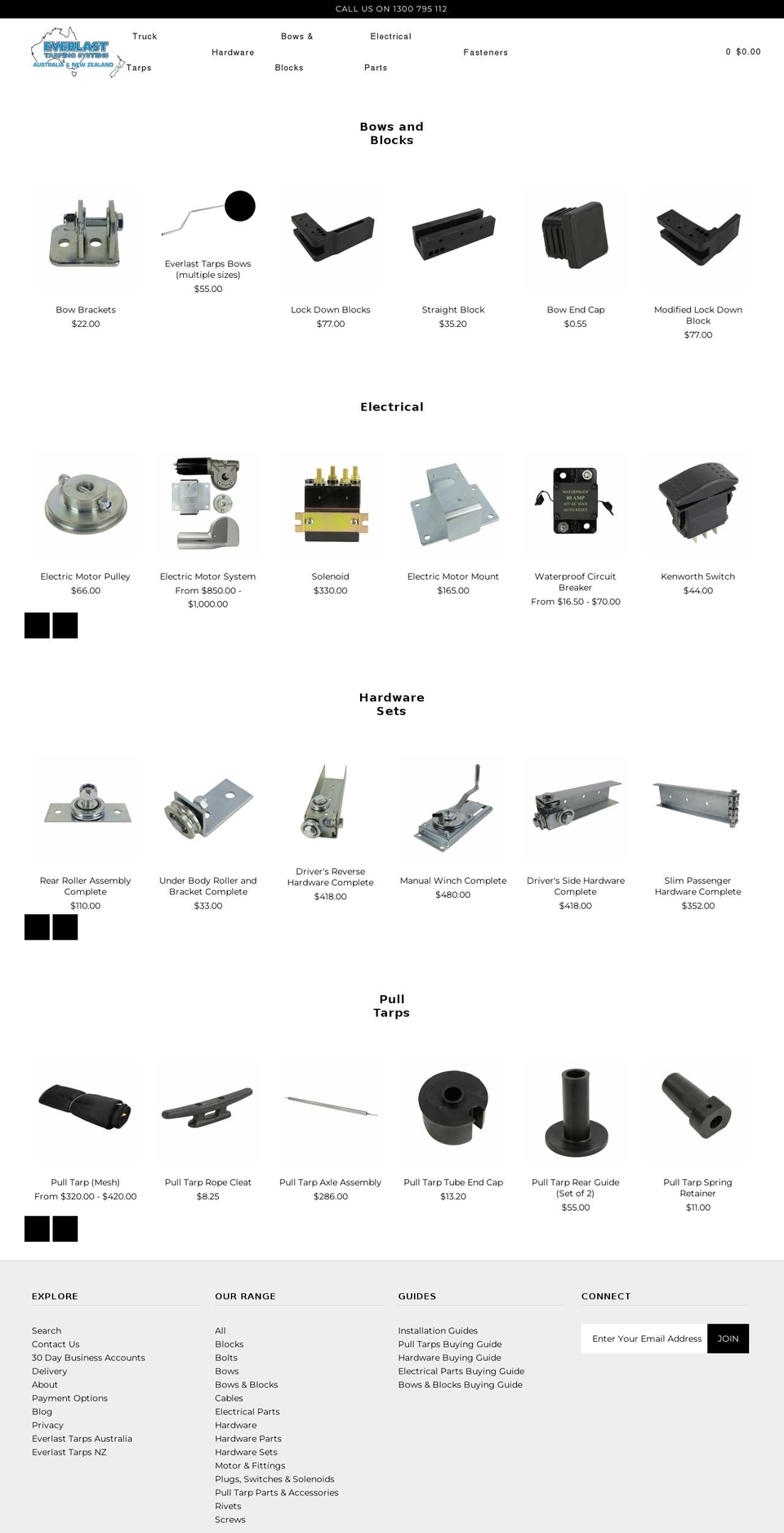 everlasttrucktarps.com.au shopify website screenshot
