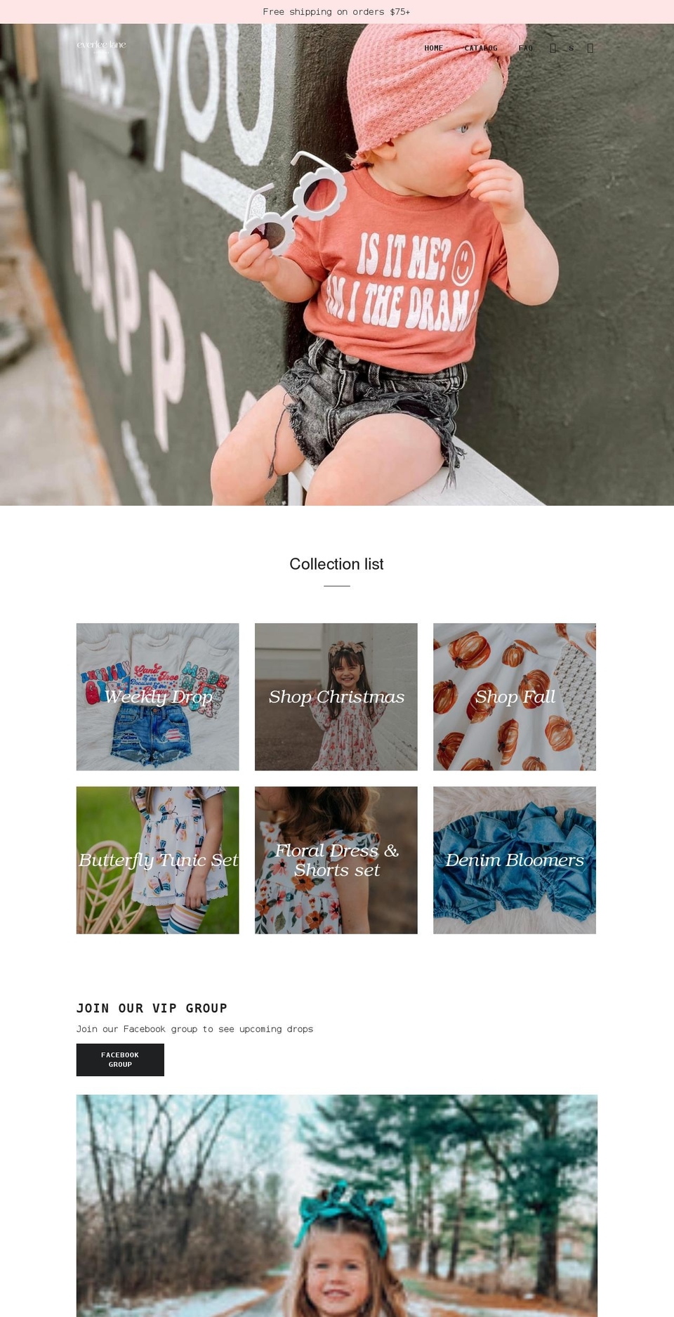 everleelane.com shopify website screenshot