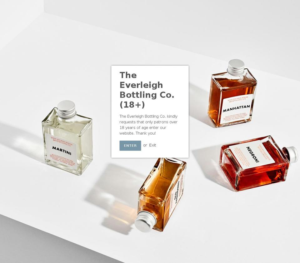 everleighbottling.com shopify website screenshot