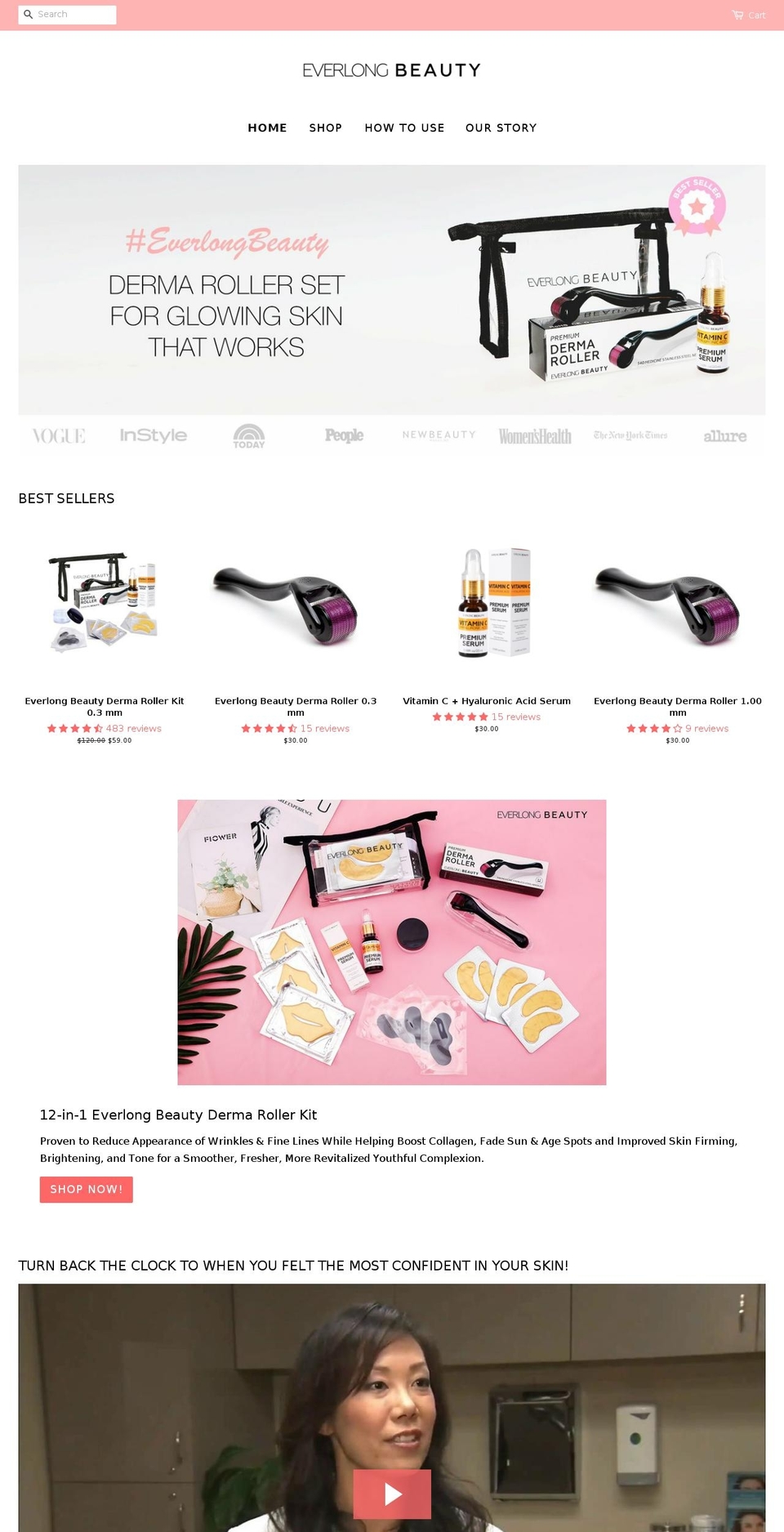 everlongbeauty.com — Shopify storefront screenshot