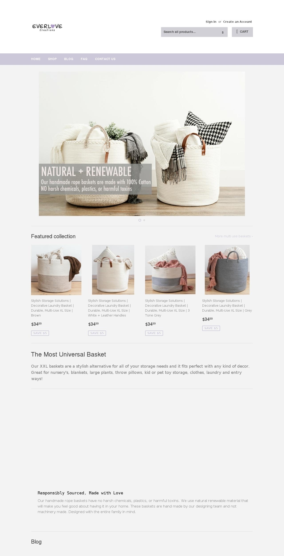 everlovecreations.com shopify website screenshot