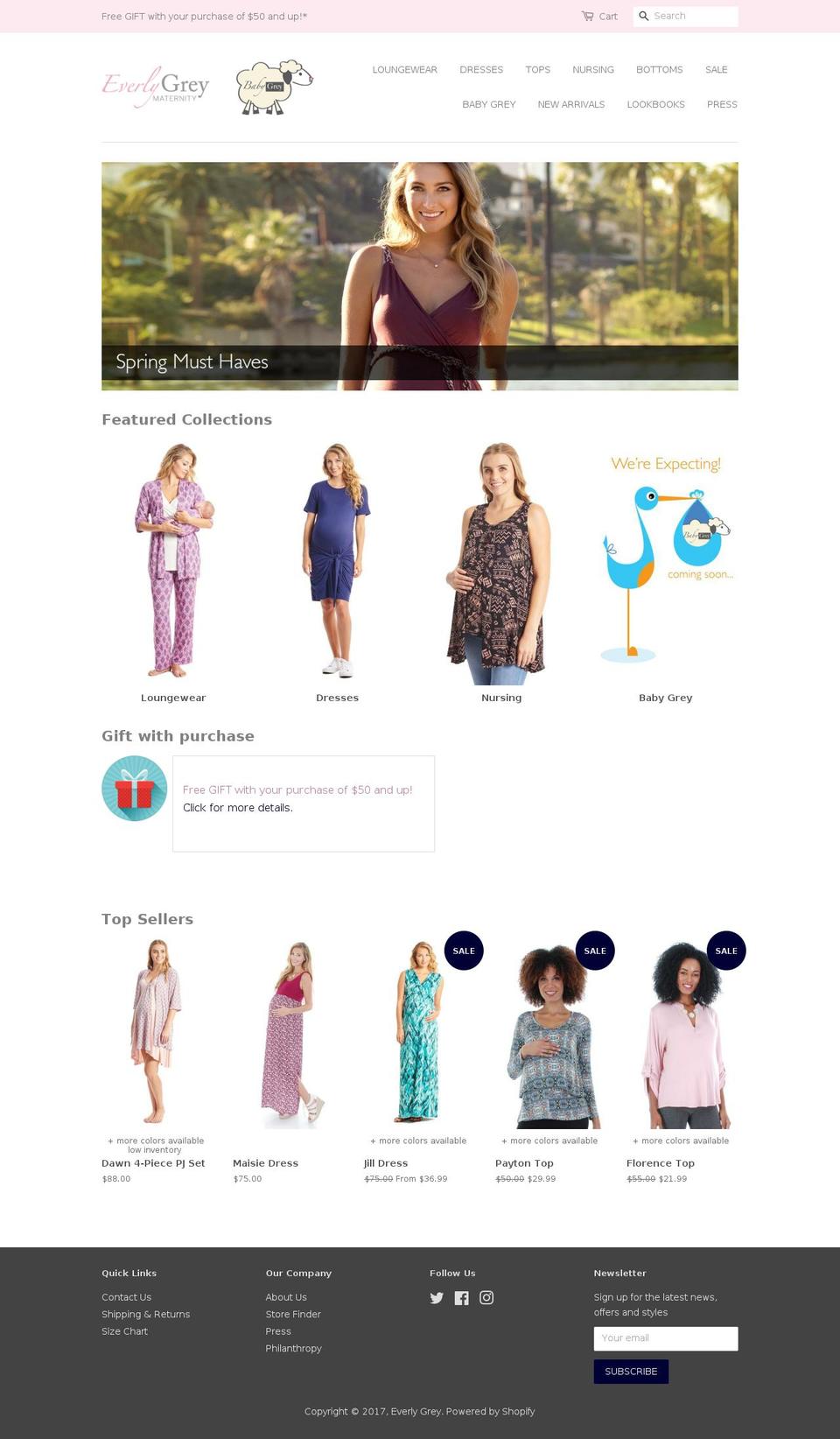 everlygrey.com shopify website screenshot
