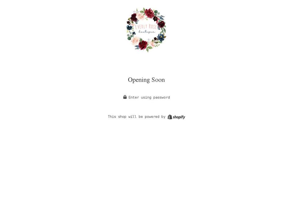 everlyrose-boutique.com shopify website screenshot