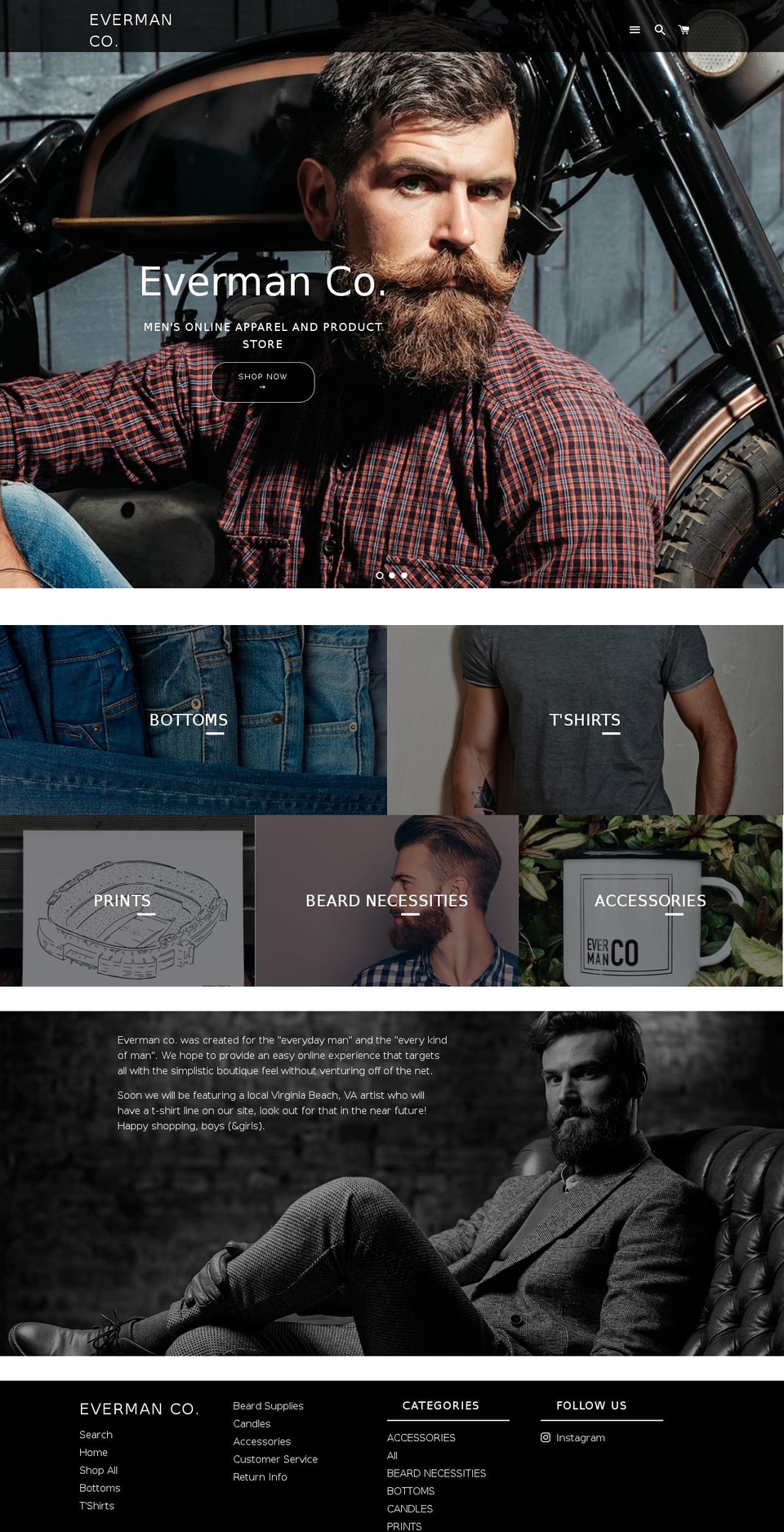 evermanco.com — Shopify storefront screenshot