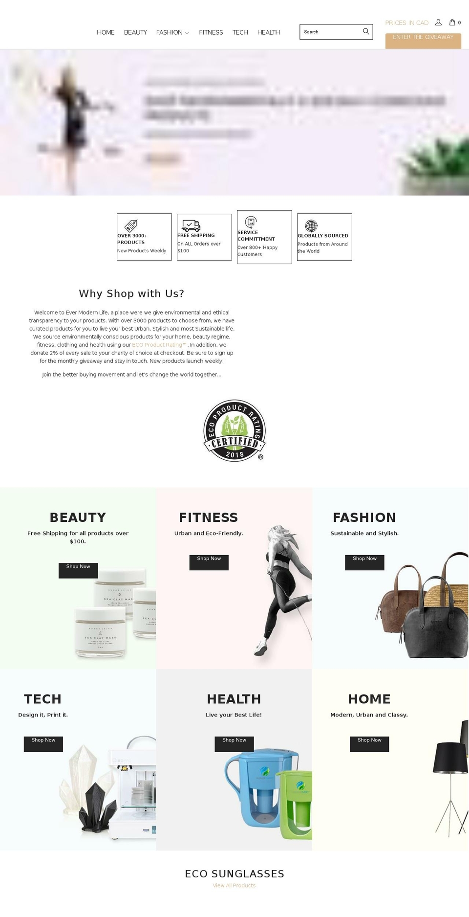 evermodernlife.com — Shopify storefront screenshot