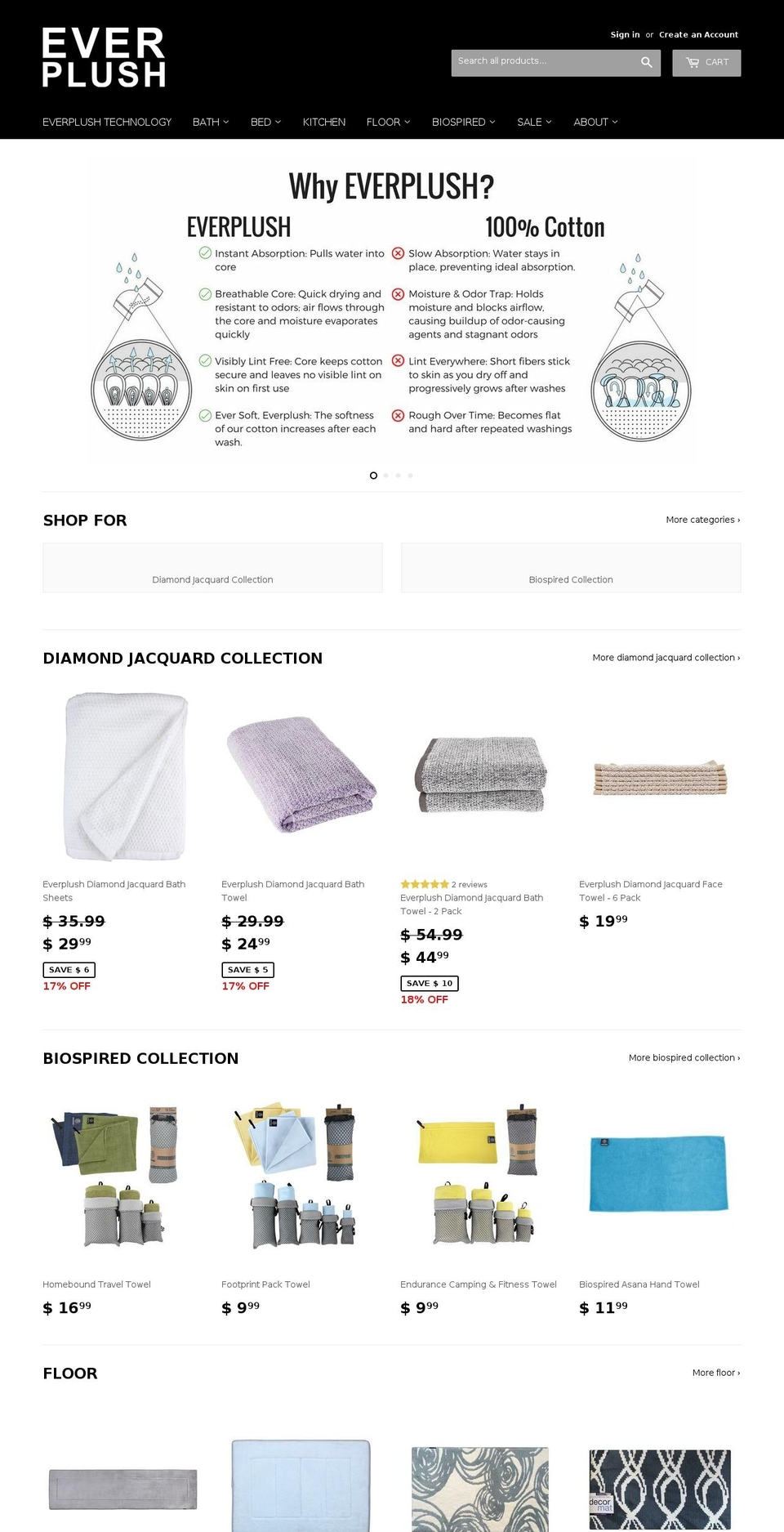 everplush.com shopify website screenshot