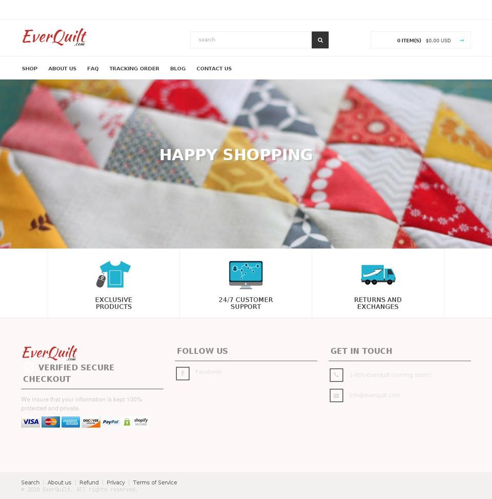everquilt.com — Shopify storefront screenshot