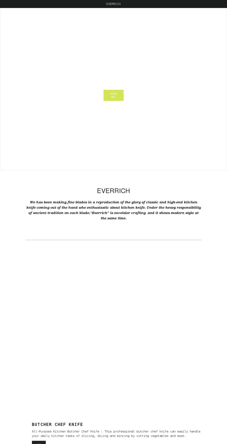 everrichknife.com shopify website screenshot