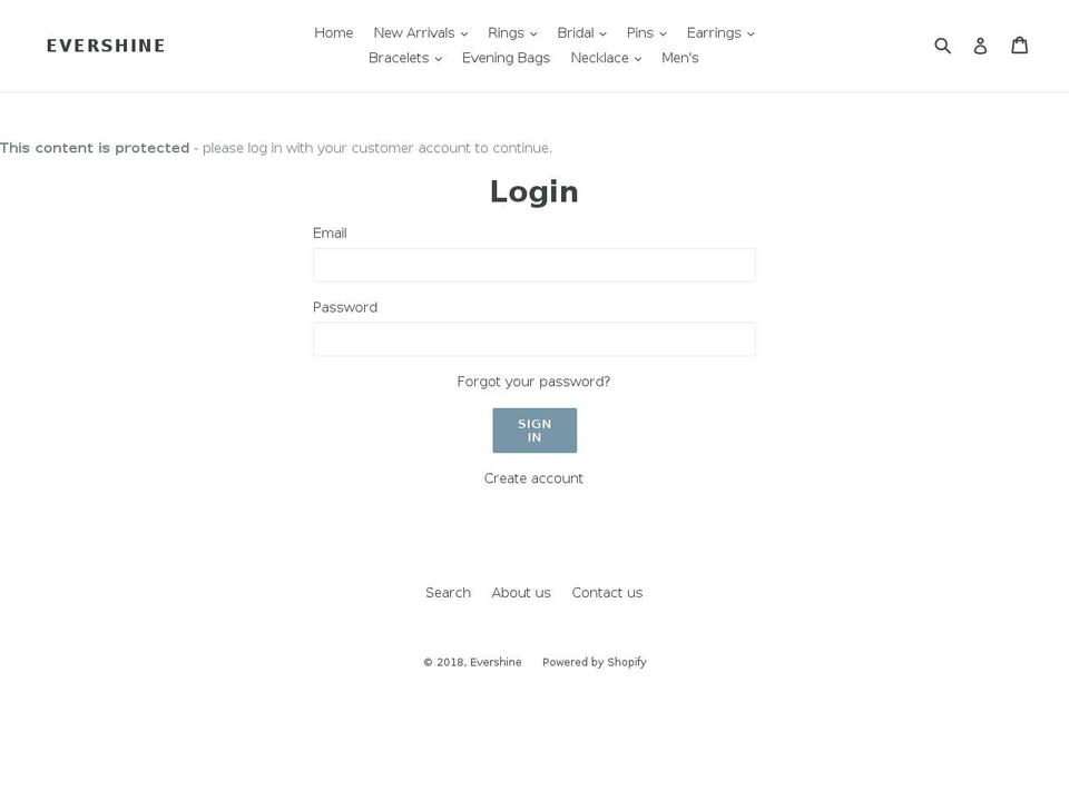 evershinecanada.com shopify website screenshot