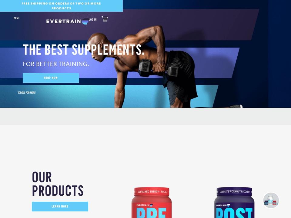 evertrain.fit shopify website screenshot