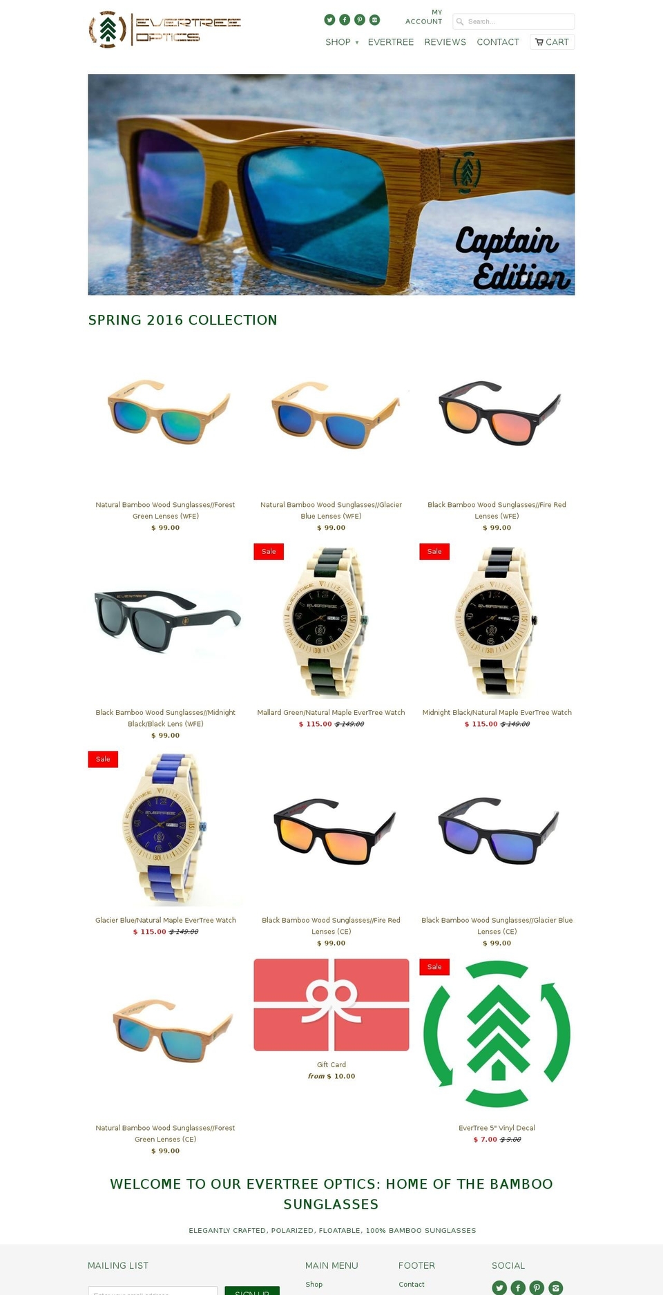 evertreeoptics.com shopify website screenshot