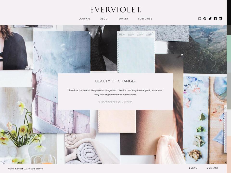 Everviolet Shopify theme site example everviolet.net