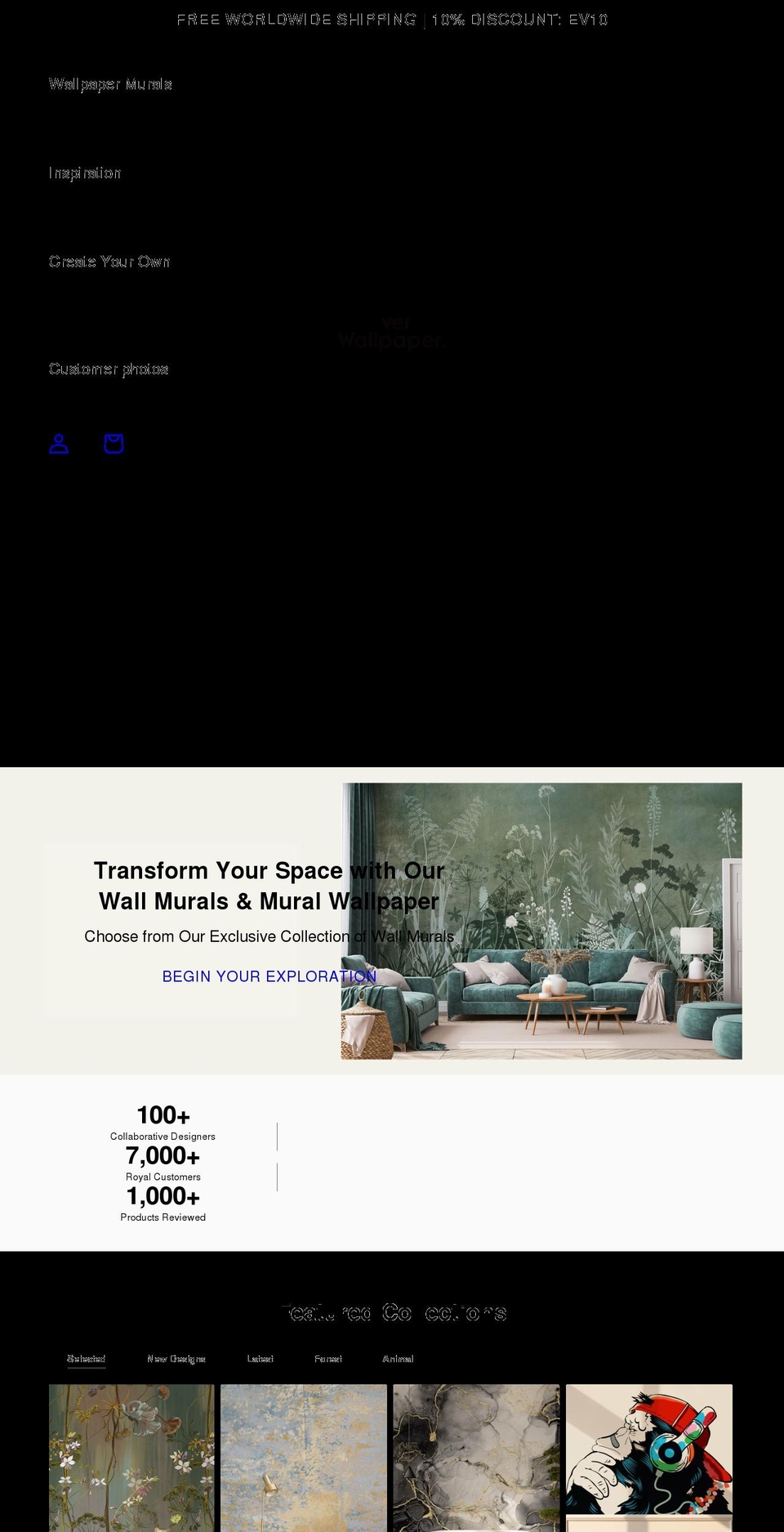 everwallpaper.com shopify website screenshot