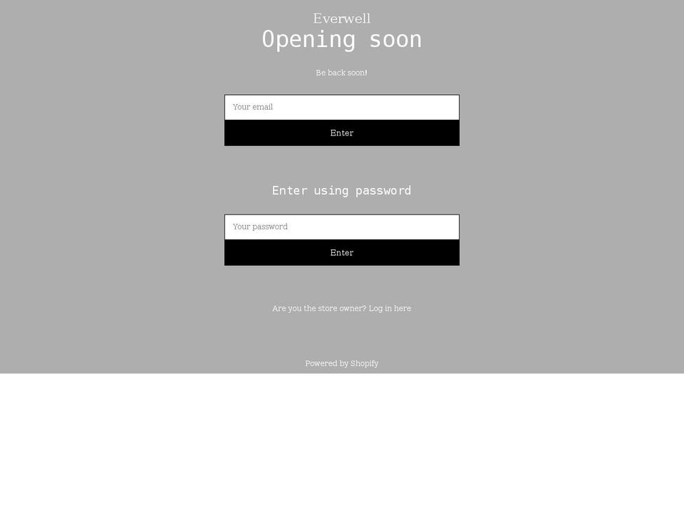 everwell.co shopify website screenshot