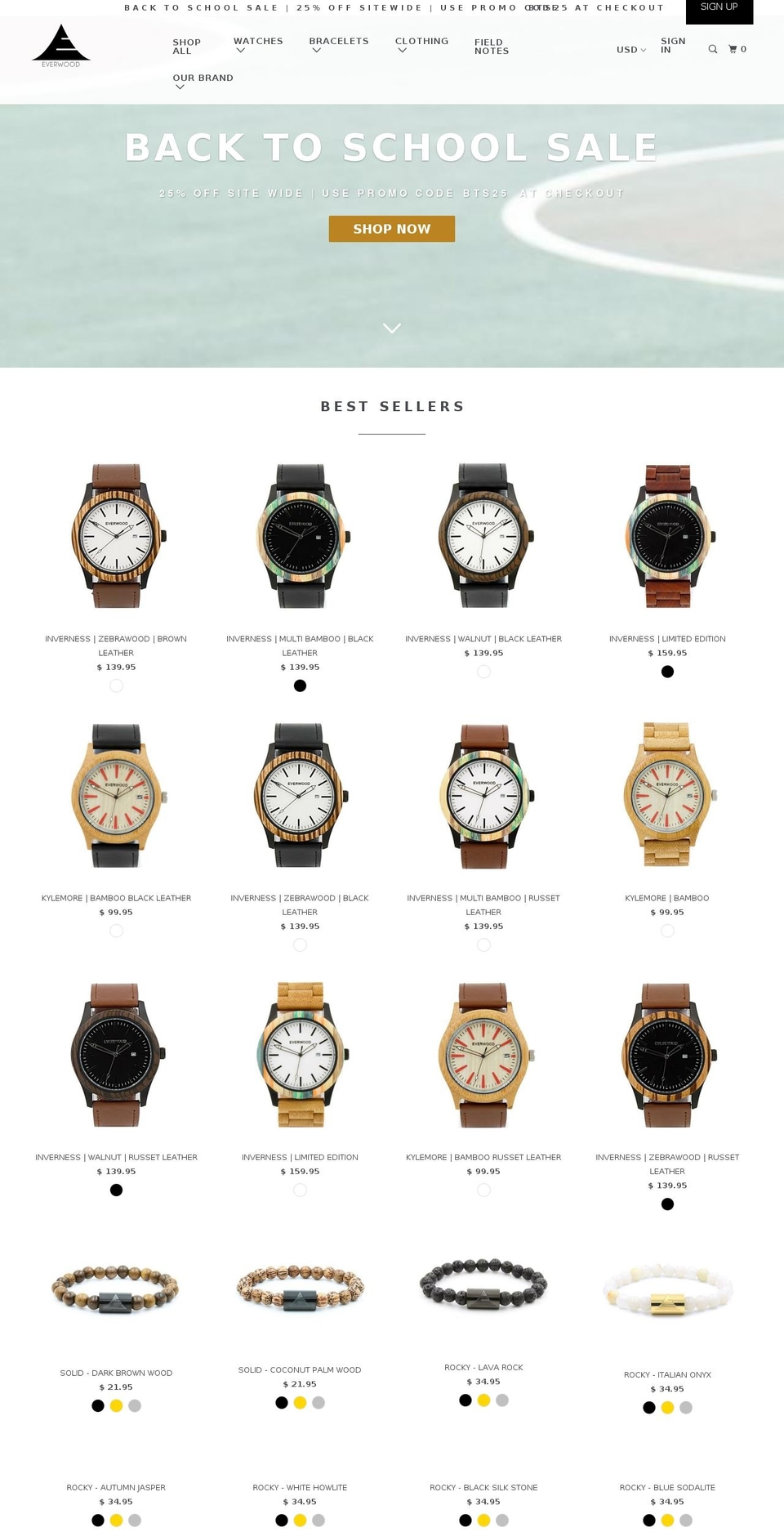 everwoodoriginals.com — Shopify storefront screenshot