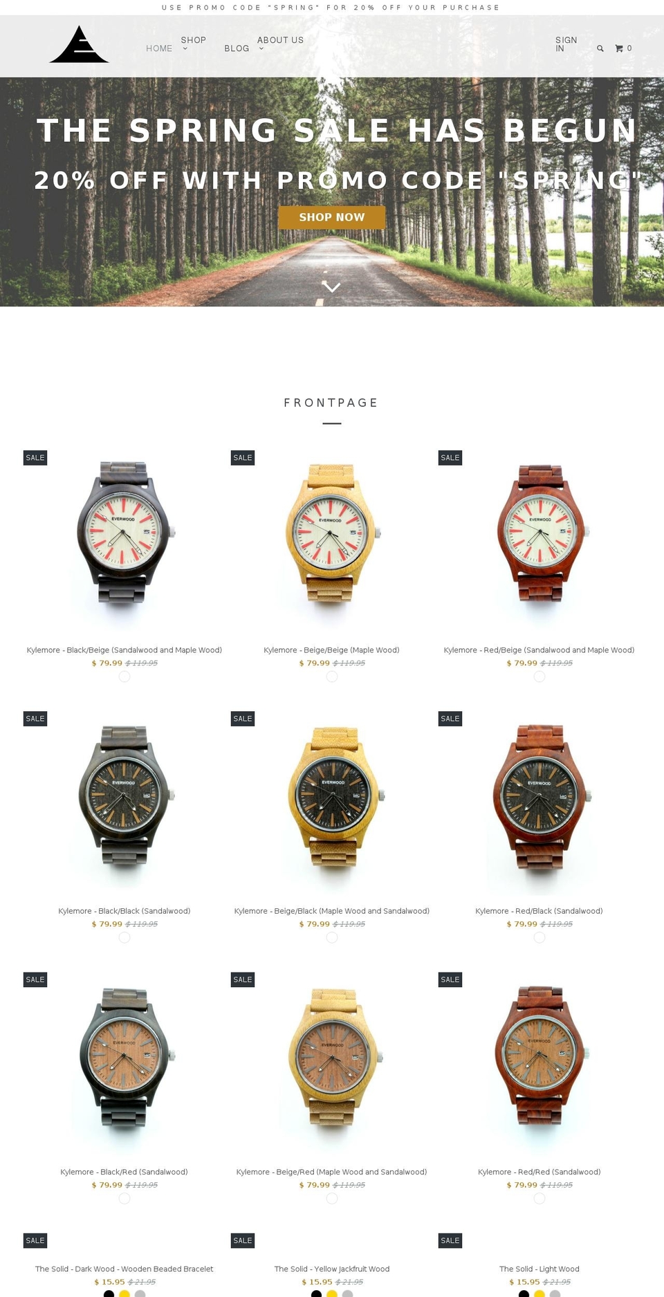 everwoodwatch.com shopify website screenshot