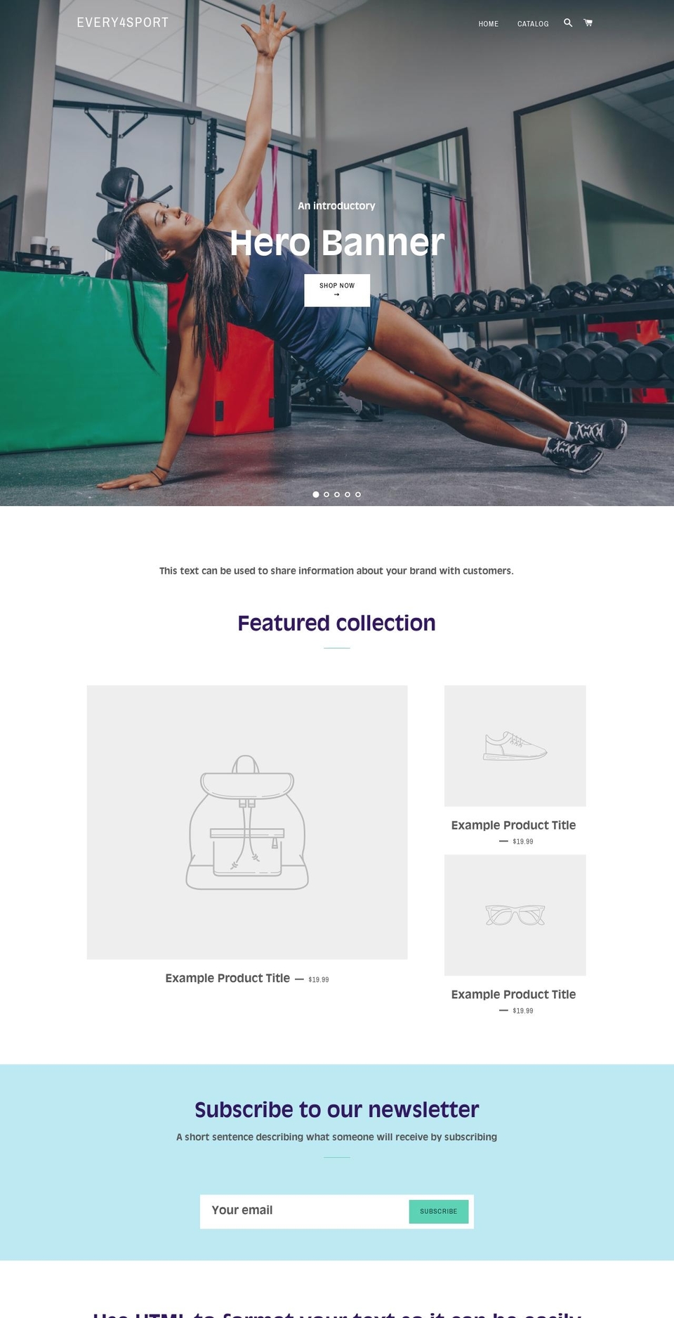 every4sport.com — Shopify storefront screenshot