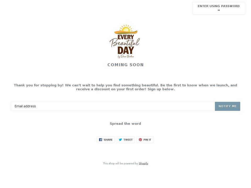 everybeautifulday.com — Shopify storefront screenshot