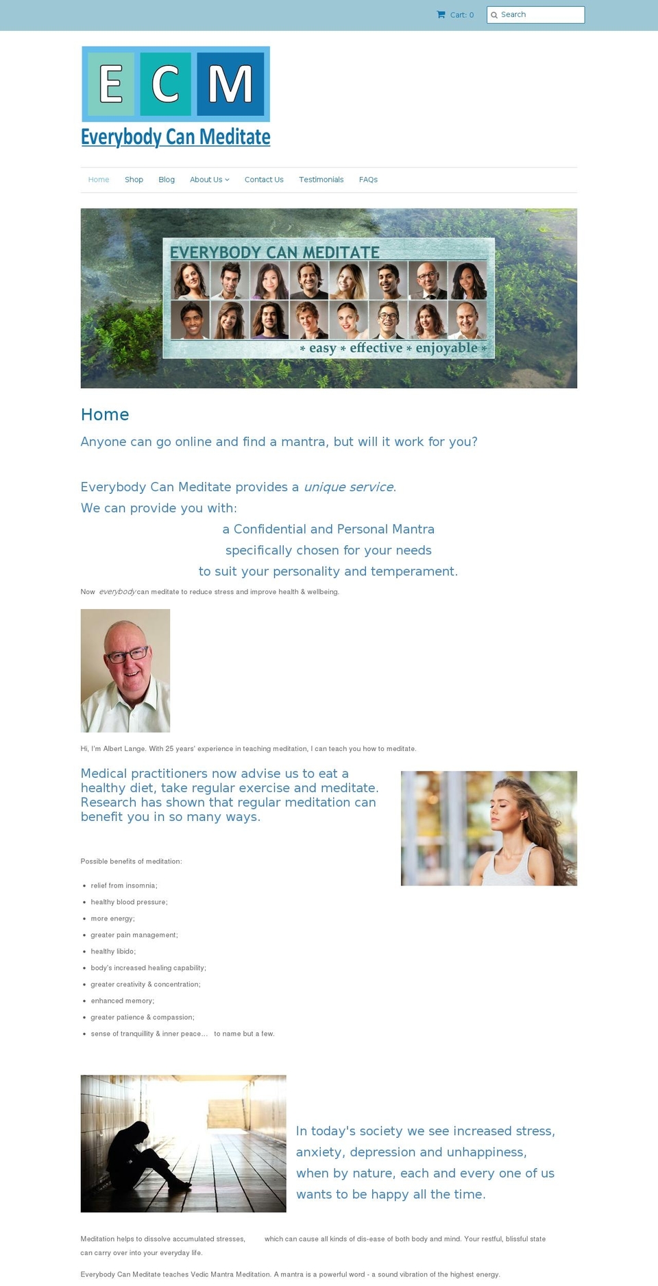 everybodycanmeditate.com shopify website screenshot