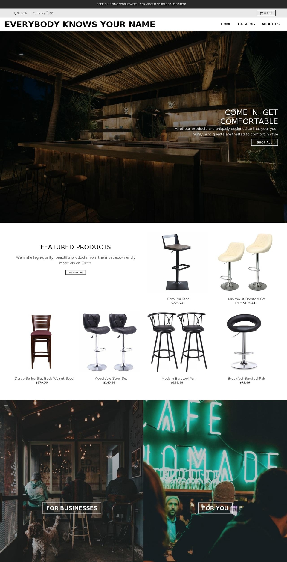 everybodyknowsyourname.com — Shopify storefront screenshot