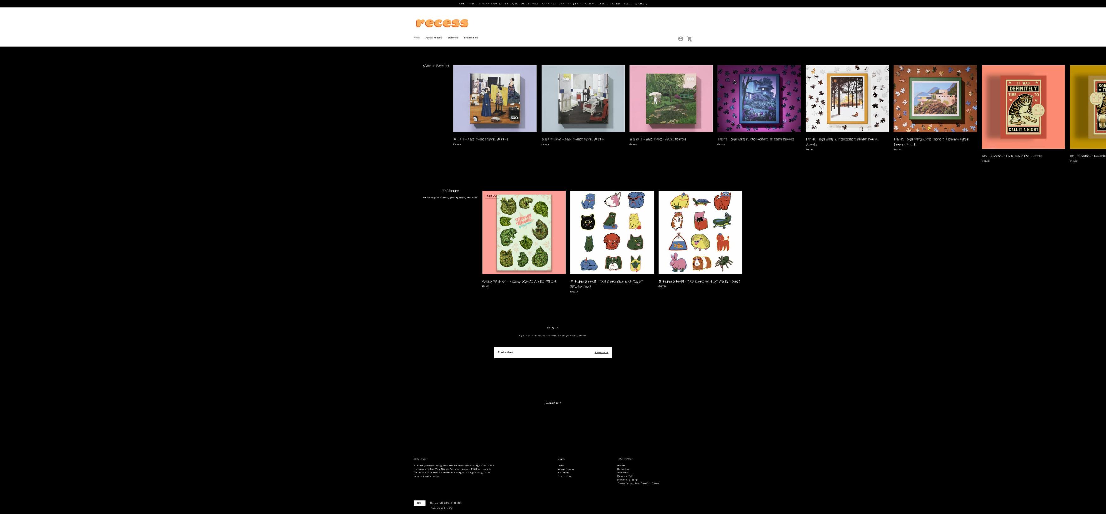 everybodylovesrecess.com shopify website screenshot