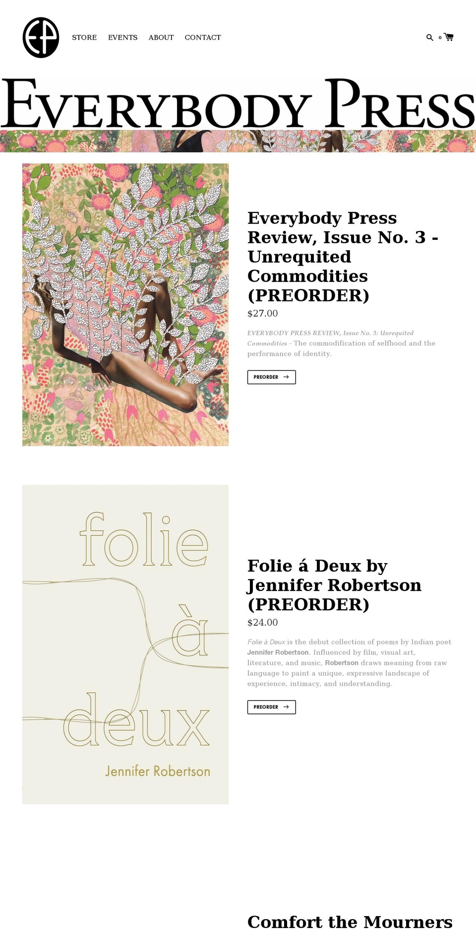 everybodypress.com shopify website screenshot