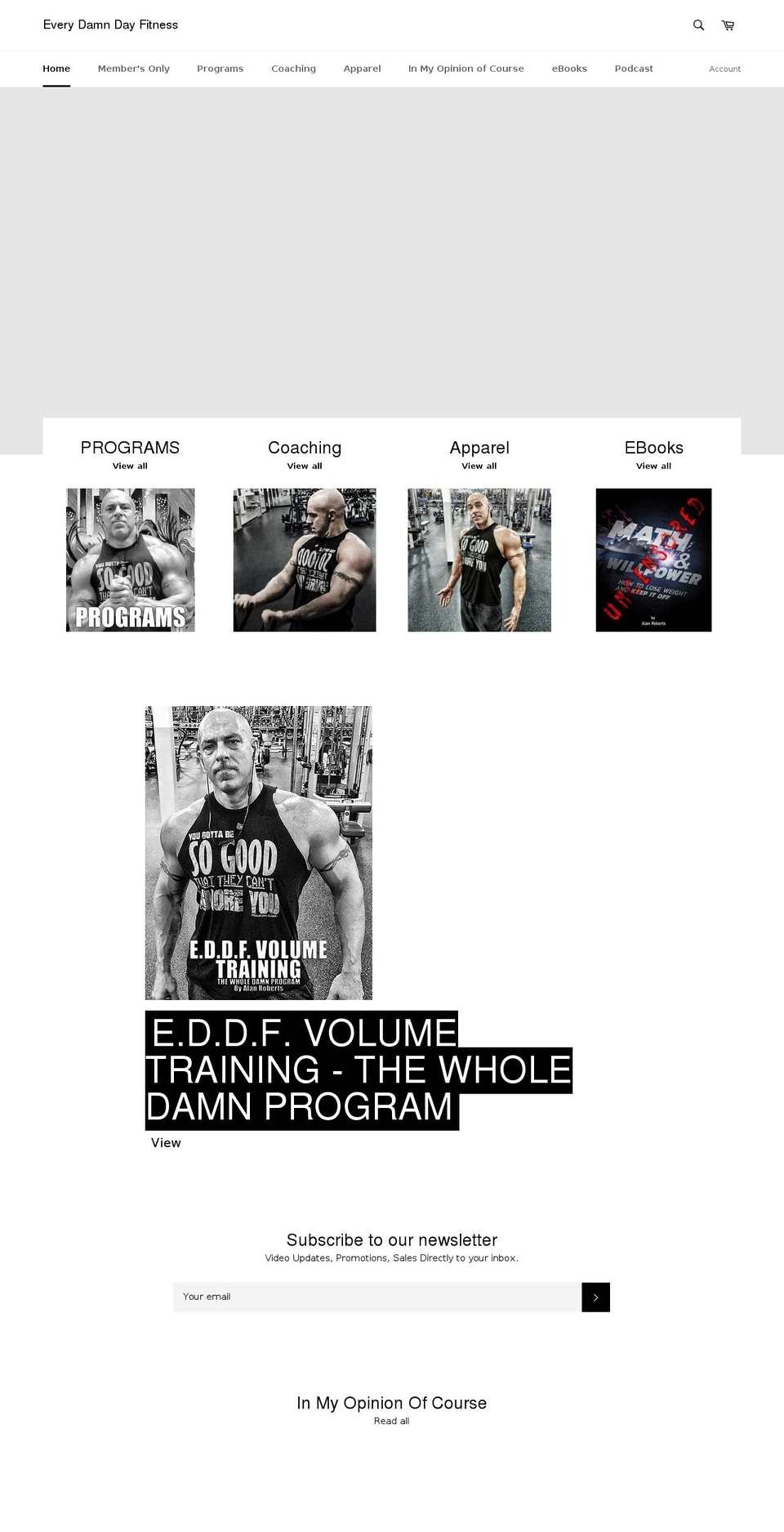 everydamndayfitness.net shopify website screenshot
