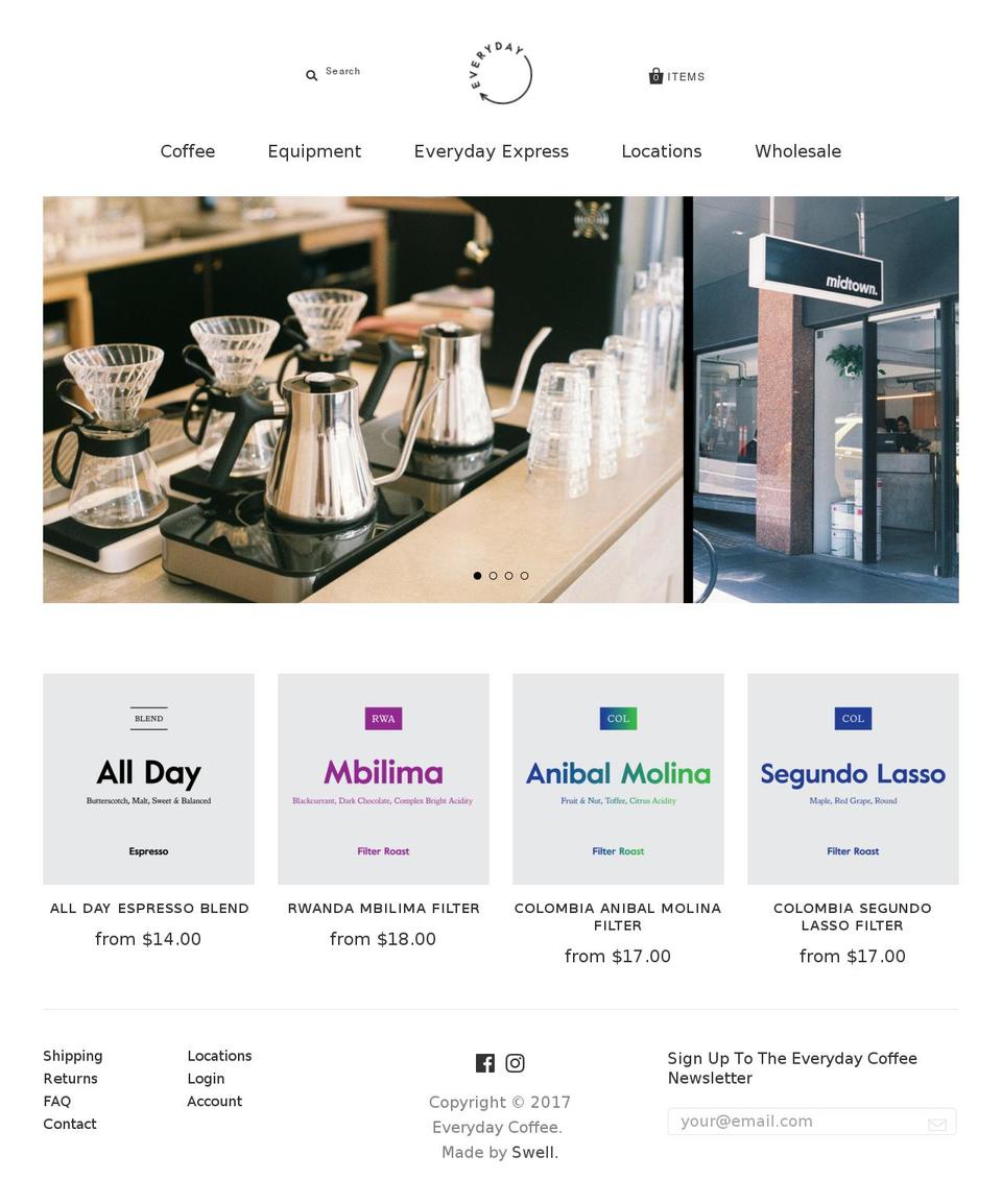 everyday-coffee.com shopify website screenshot