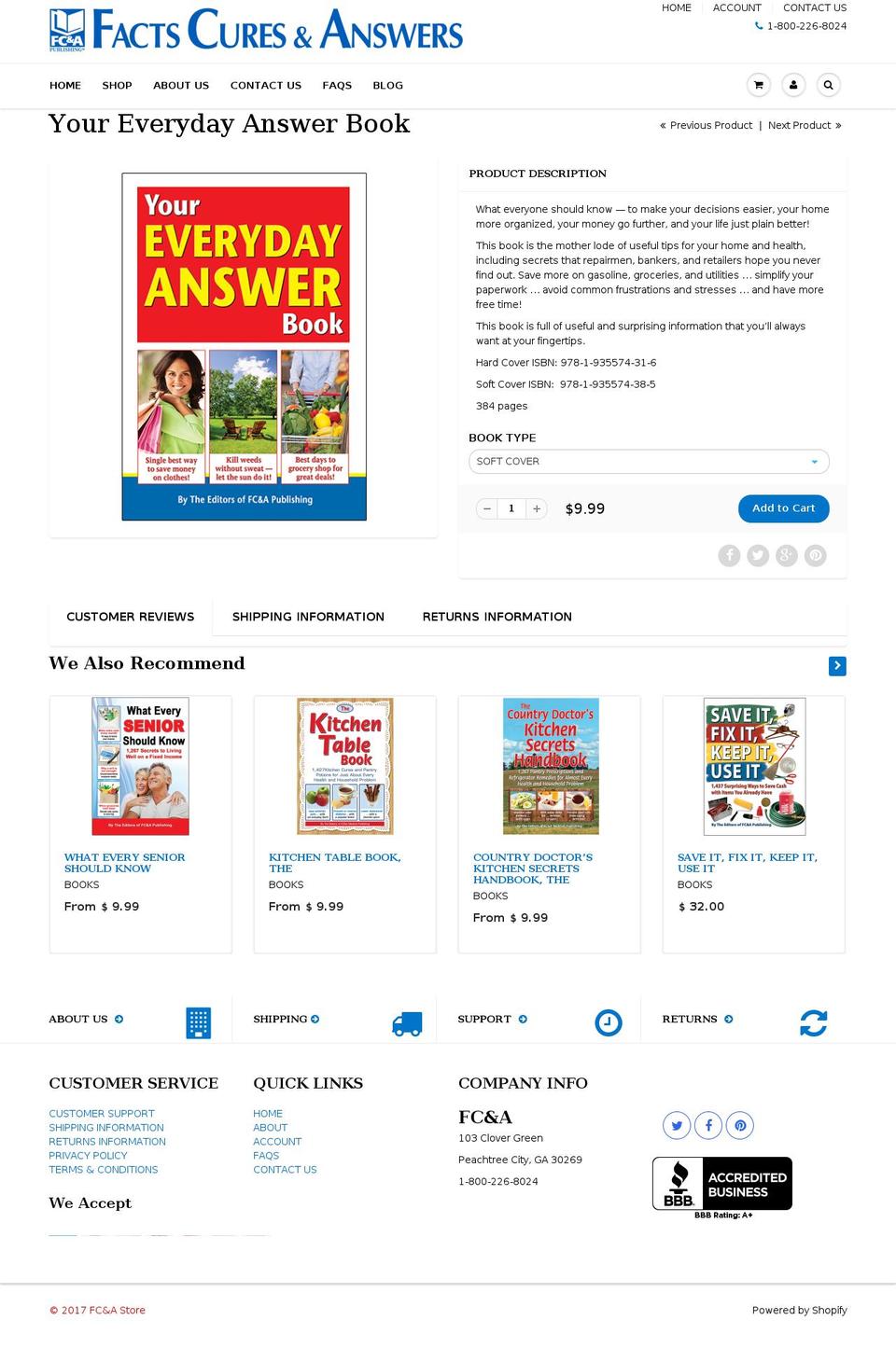 everydayanswerbook.com shopify website screenshot
