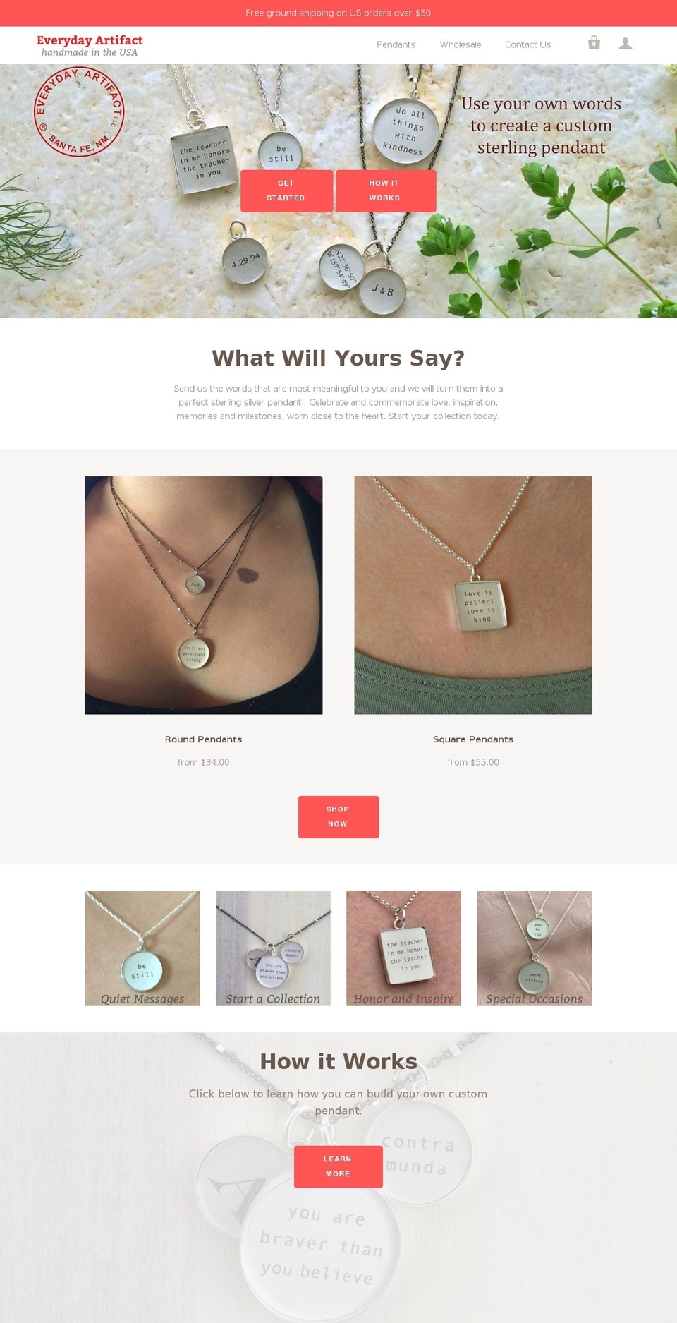 everydayartifacts.com — Shopify storefront screenshot