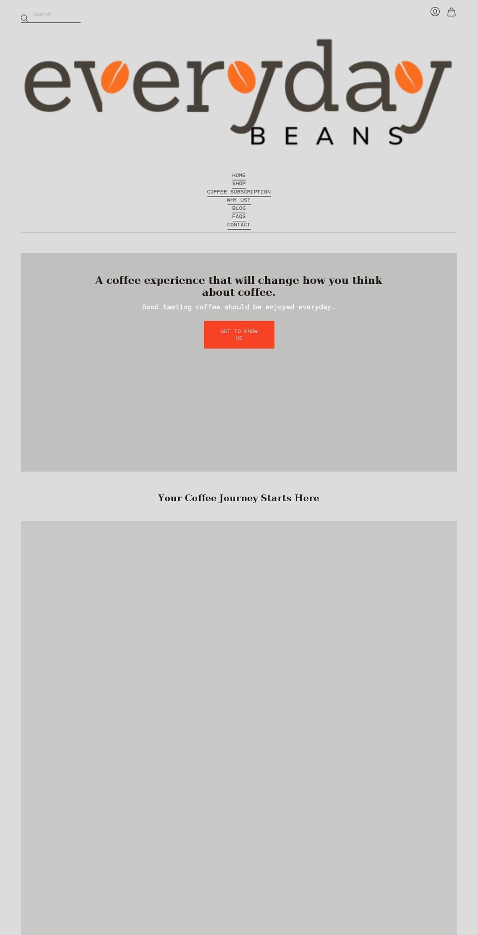 everydaybeans.com shopify website screenshot