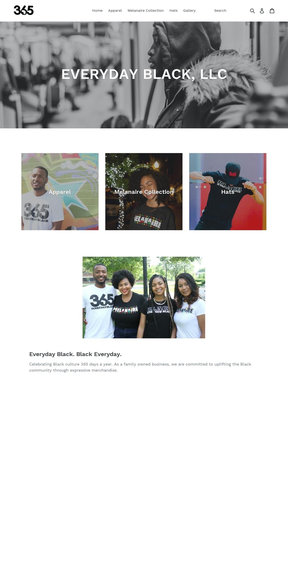 everydayblack.net shopify website screenshot
