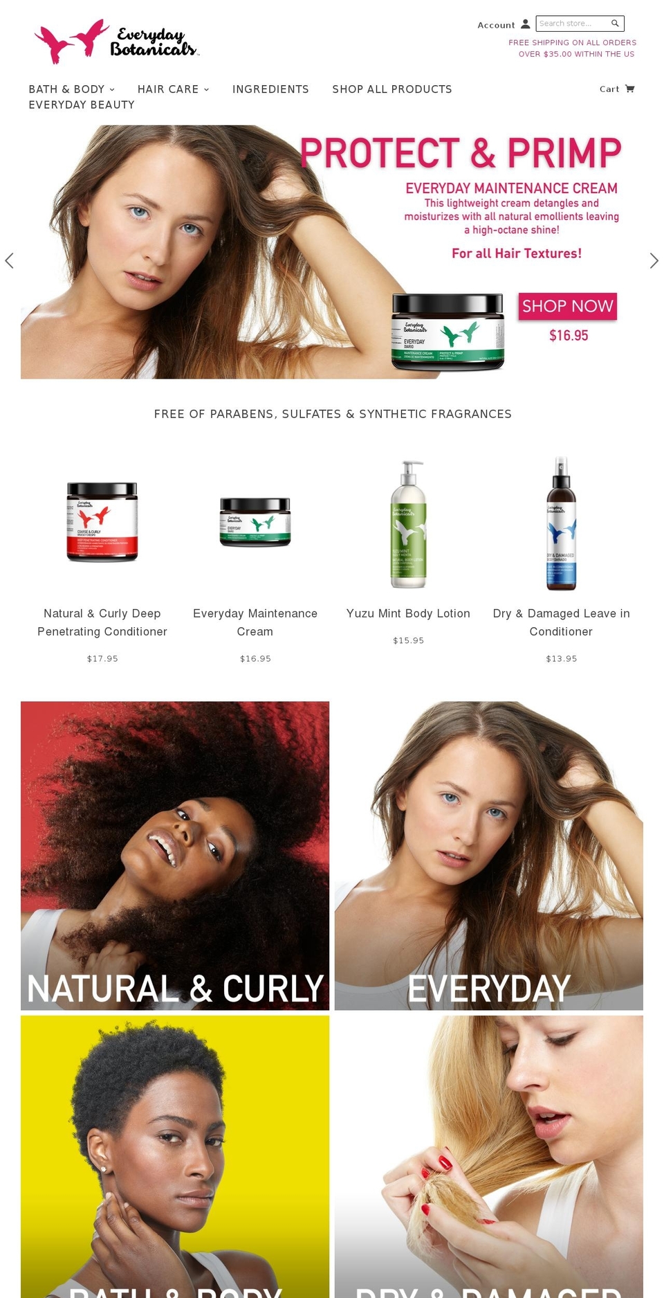 scbw Shopify theme site example everydaybotanicals.com