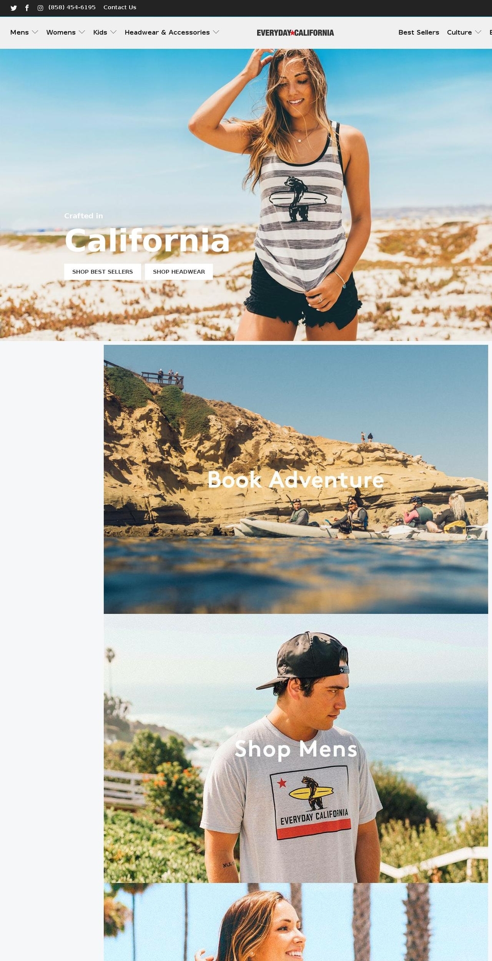 everydaycaliforniaclothing.com — Shopify storefront screenshot