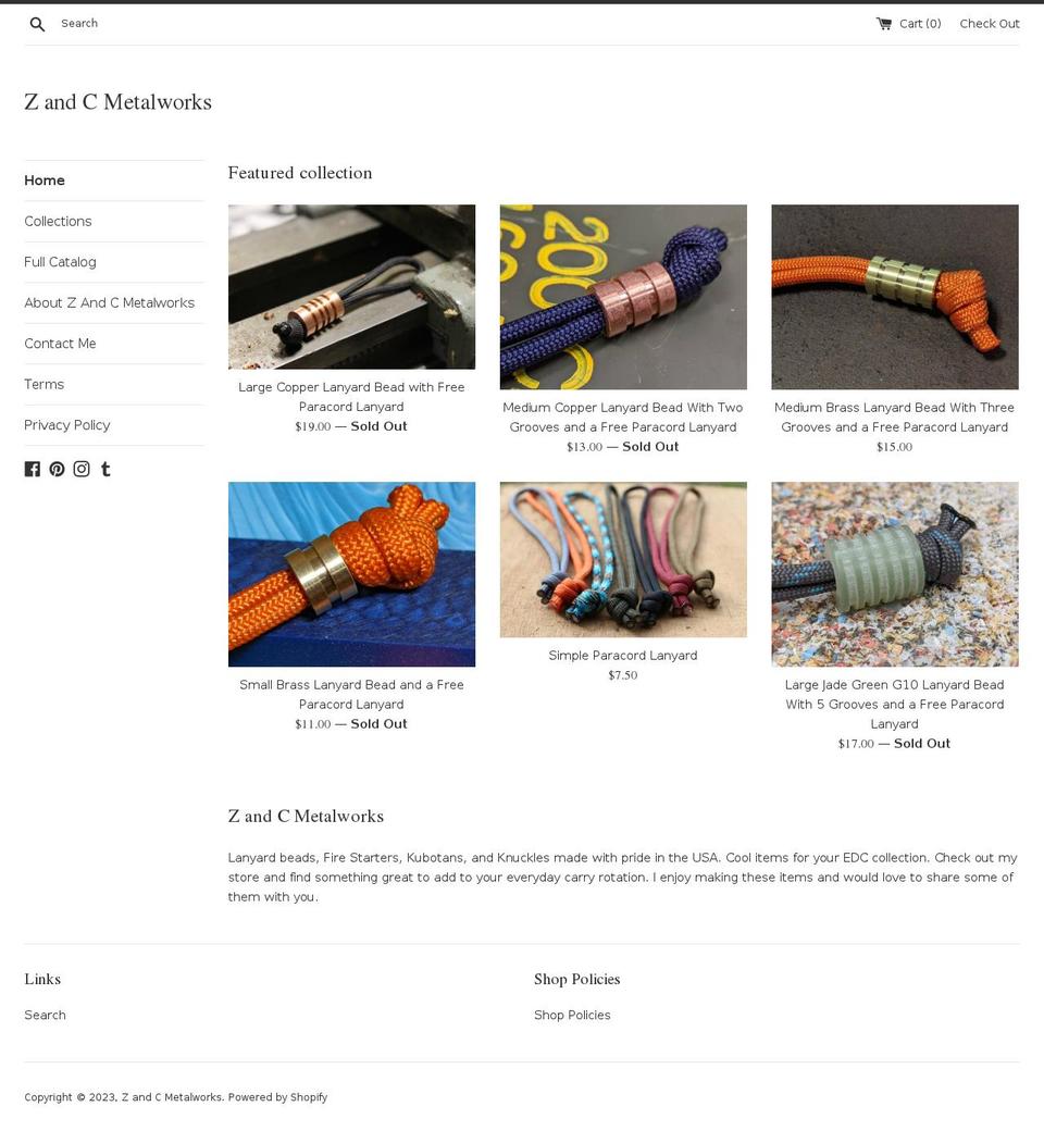 everydaycarryhanks.com — Shopify storefront screenshot