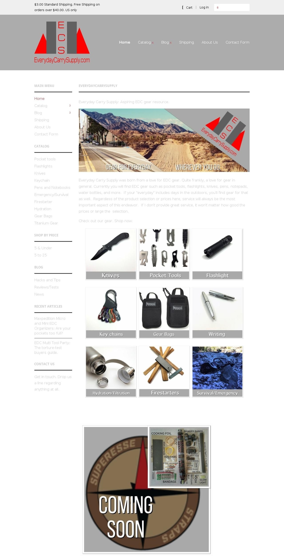 everydaycarrysupply.com shopify website screenshot