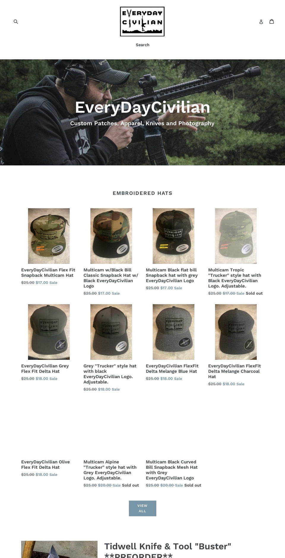everydaycivilian.com shopify website screenshot