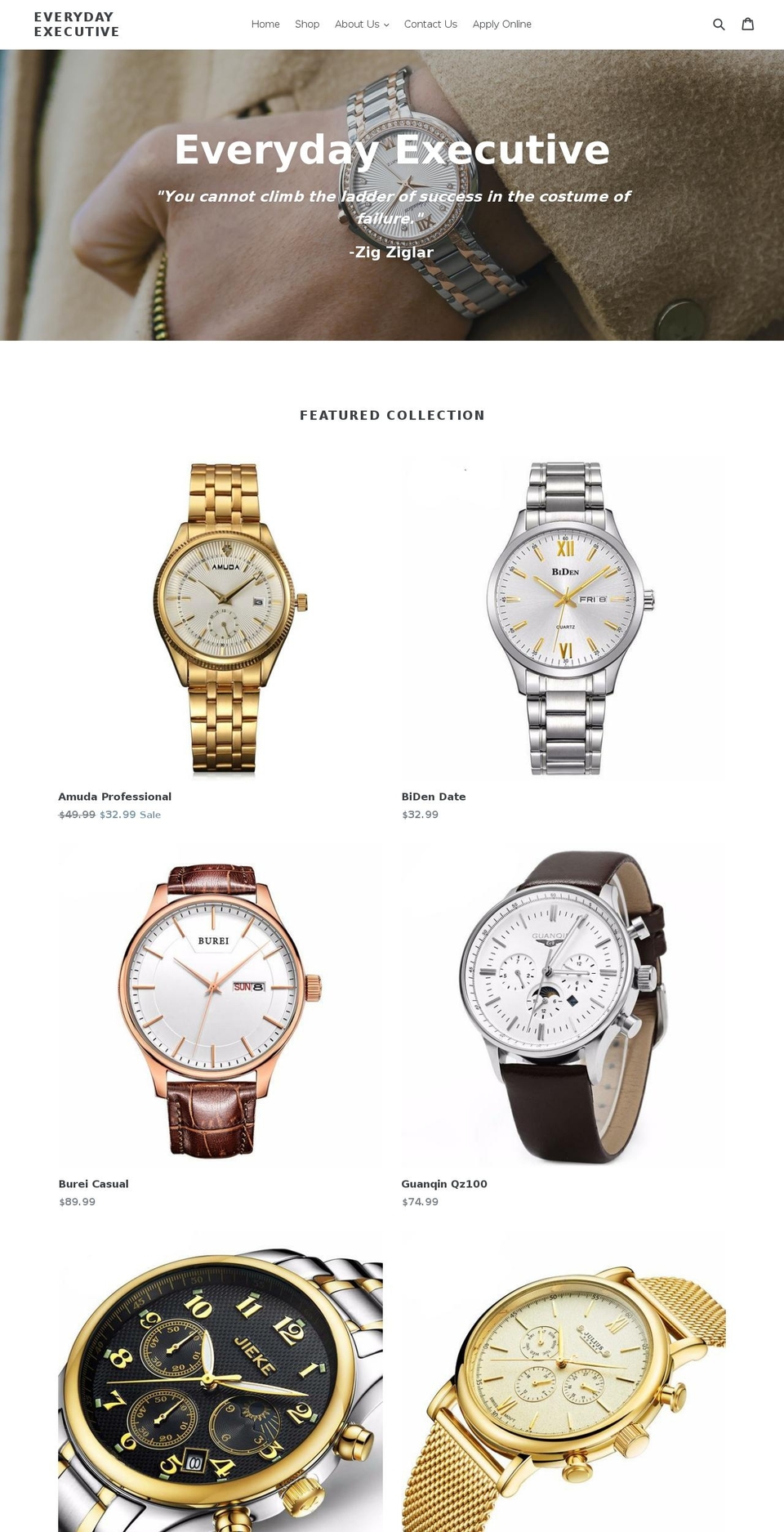 everydayexec.com — Shopify storefront screenshot