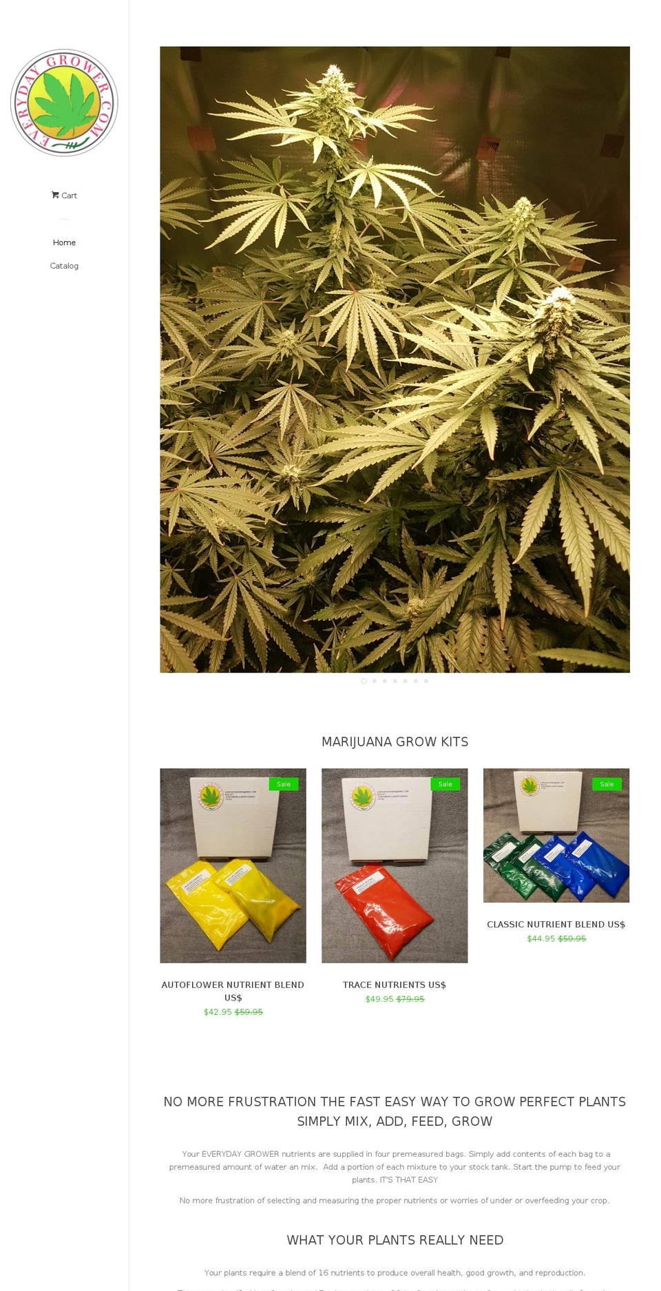 everydaygrower.com — Shopify storefront screenshot