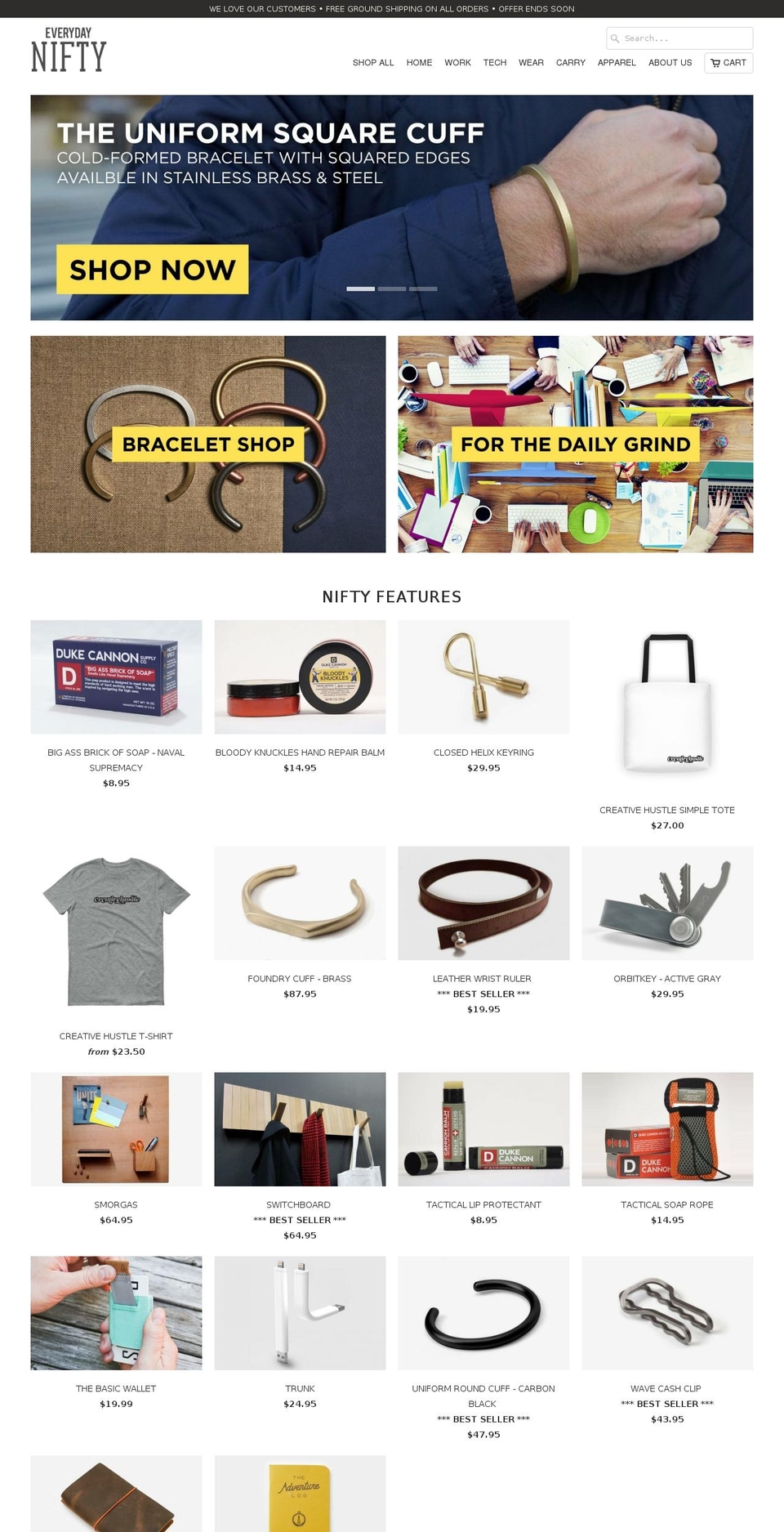 everydaynifty.com — Shopify storefront screenshot