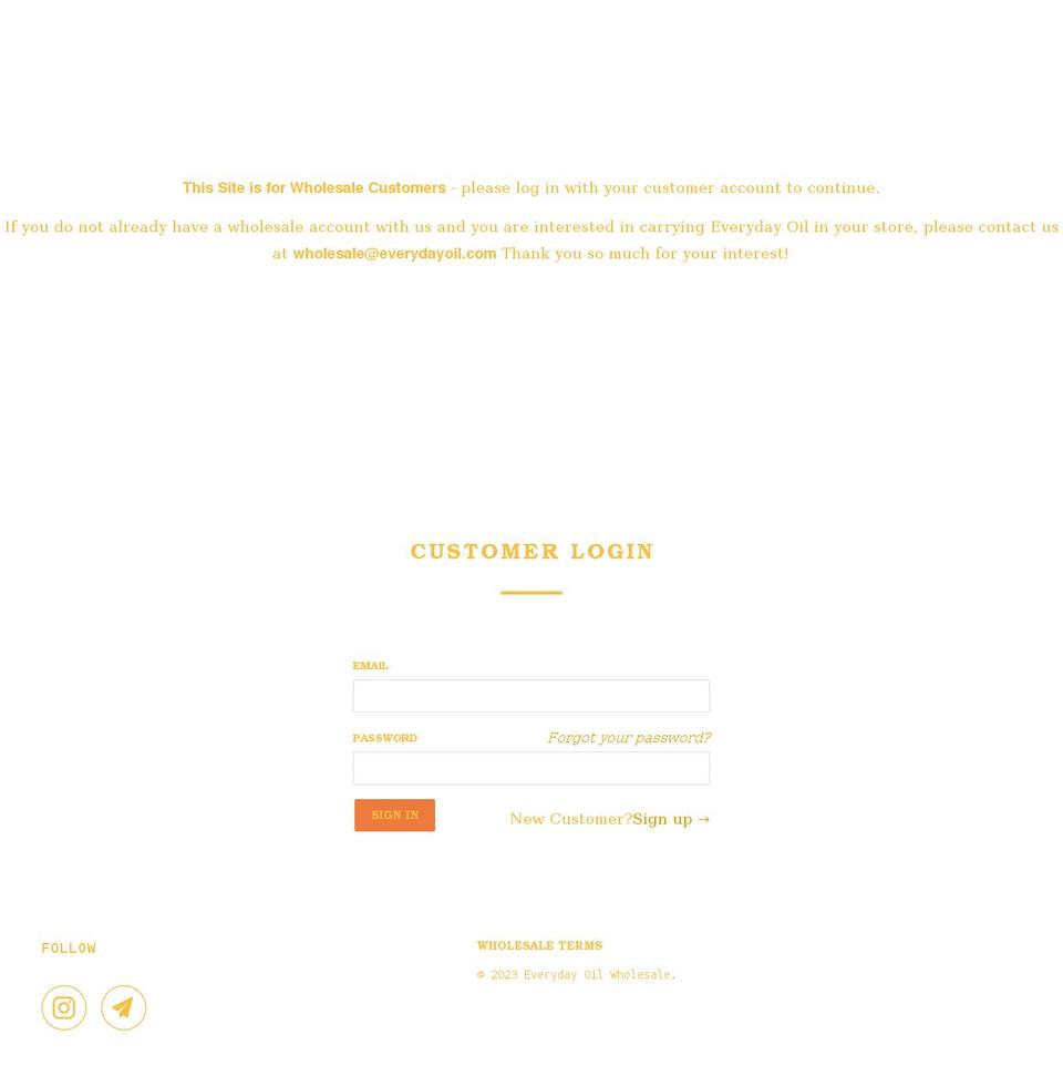 everydayoilwholesale.com — Shopify storefront screenshot