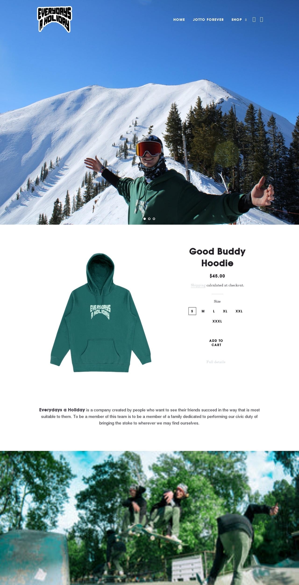 everydaysaholiday.co shopify website screenshot