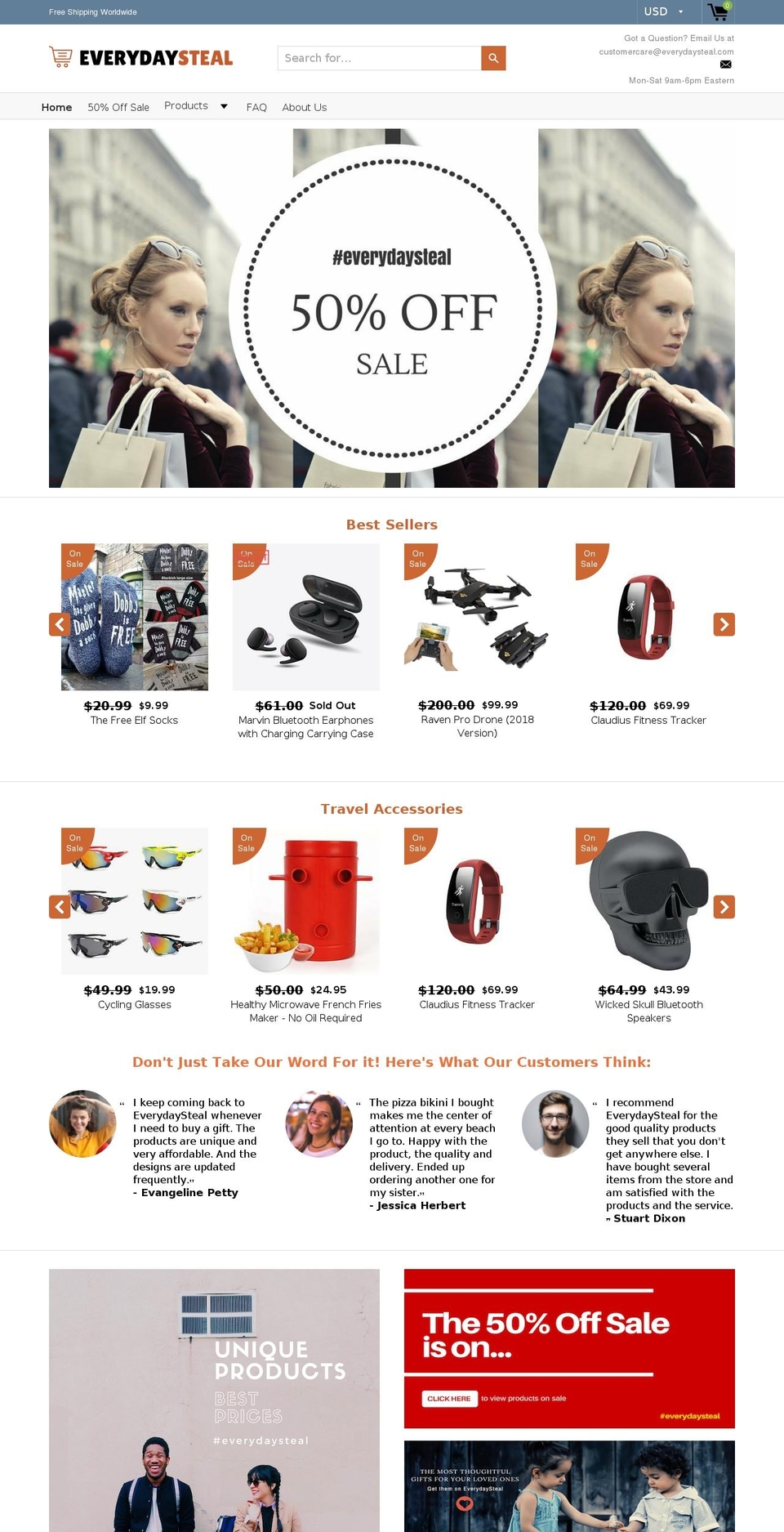 everydaysteal.com — Shopify storefront screenshot