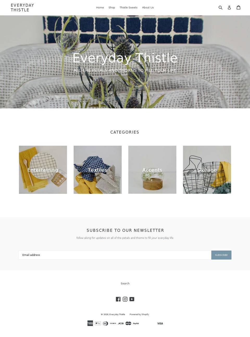 everydaythistle.com — Shopify storefront screenshot