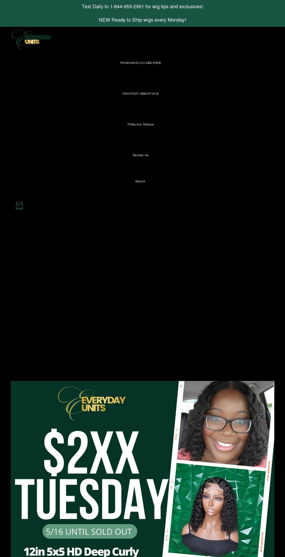 everydayunits.com shopify website screenshot